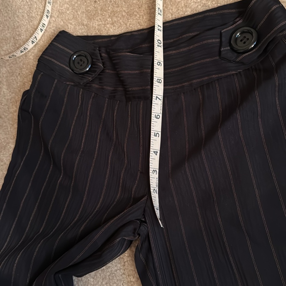 WOMEN - Black Stripe Trousers - Size 6 - Picture 10 of 12